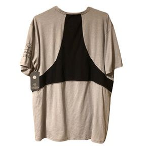 Maui & Sons Active Gray Black Lightweight Mens Sports T Shirt XL